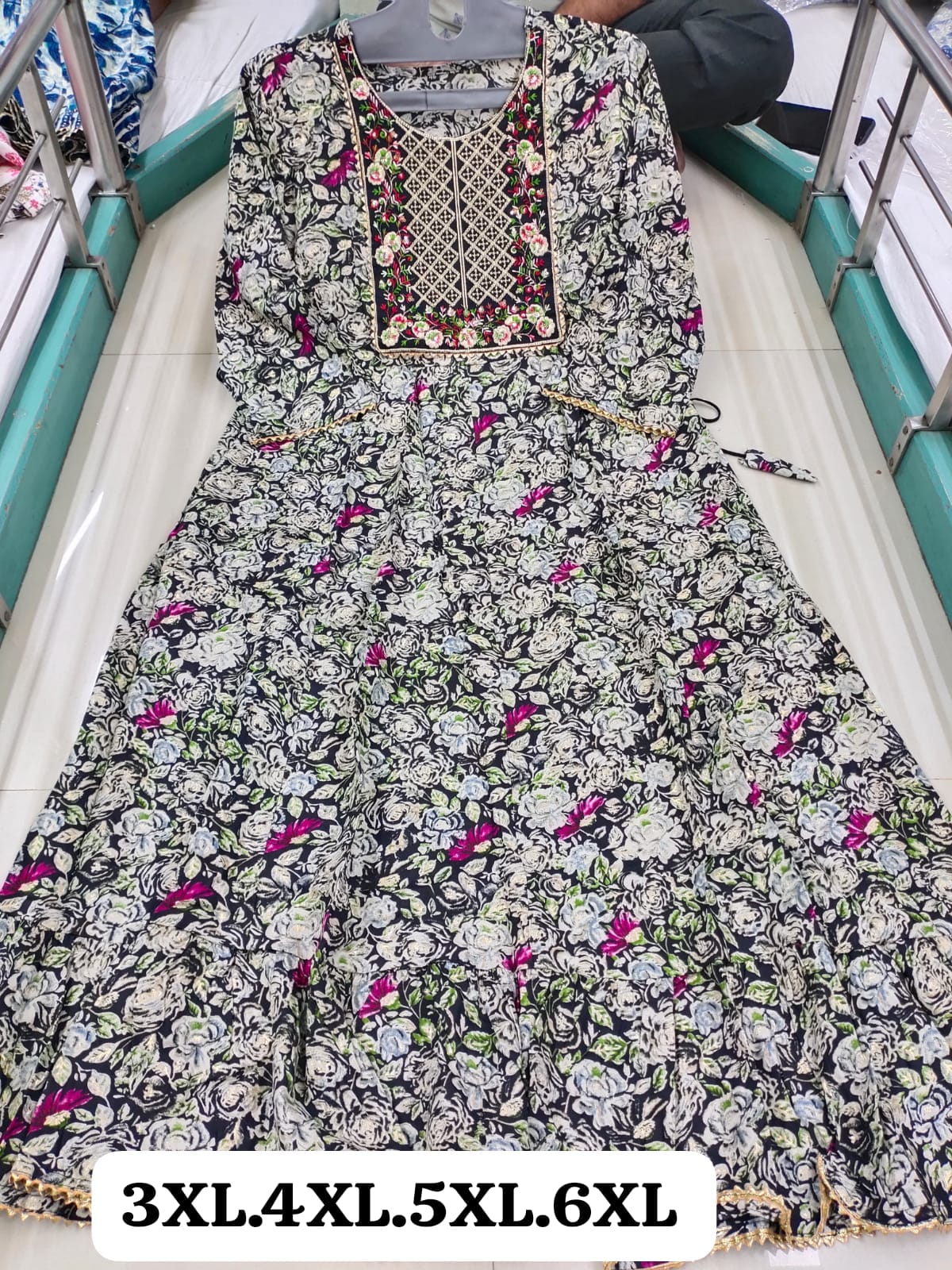 Virat Pluse Size Printed Long Anarkali Kurtis Catalog